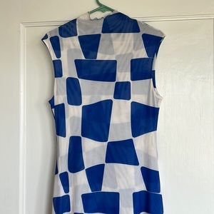 Find me now label A-line dress - checker print
